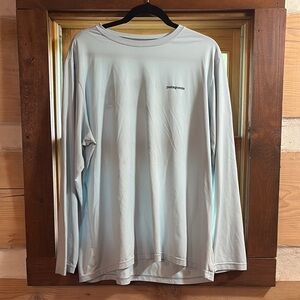 Patagonia Blue Long Sleeve Tee Relaxed Fit